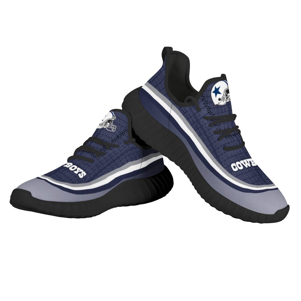 Women's Dallas Cowboys Mesh Knit Sneakers/Shoes 016